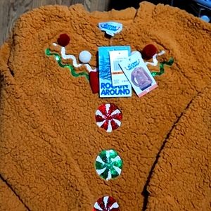 Ugly Christmas Sweater and pants  bought to wear for ugly PJ xmas party